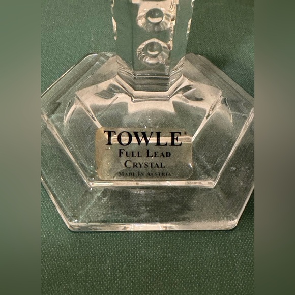 Vintage Towle Lead Crystal Candlestick Holders Made in Austria (Pair) - Picture 5 of 9